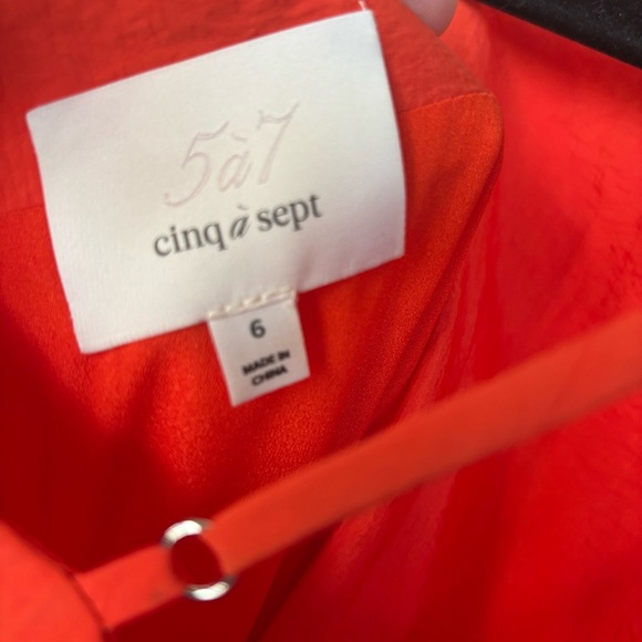 cinq a sept High Neck Maxi Dress with Side Ruffle Size 6 - Picture 2 of 14